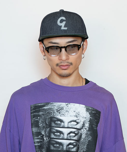 モデル頭囲：58.5cm 着用サイズ：ONESIZE