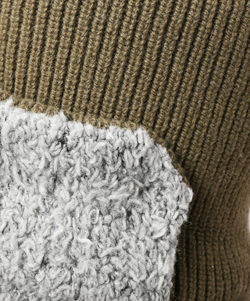 KNITTED SCARF FLYING CAP KHAKI ONESIZE