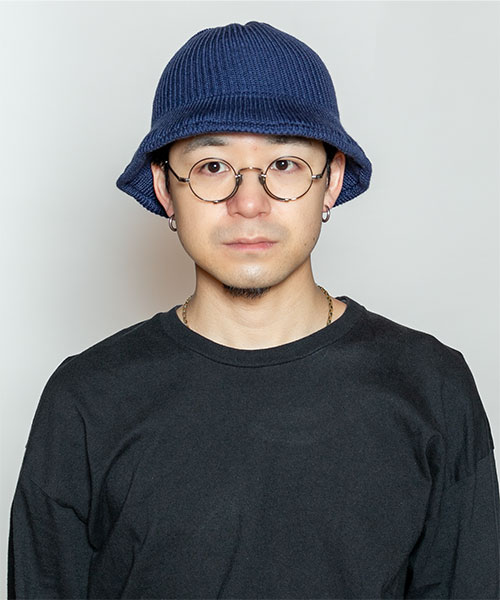 SILK KNITTED HAT NAVY ONESIZE