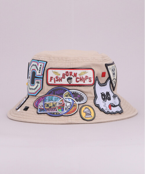 FBC WAPPEN BUCKET HAT BEIGE ONESIZE