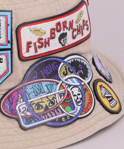 FBC WAPPEN BUCKET HAT BEIGE ONESIZE