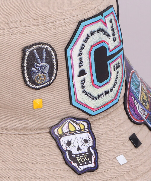 FBC WAPPEN BUCKET HAT BEIGE ONESIZE