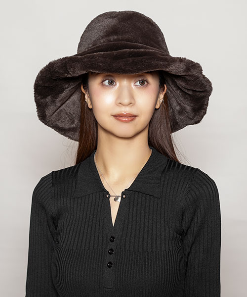 モデル頭囲：56cm 着用サイズ：ONESIZE