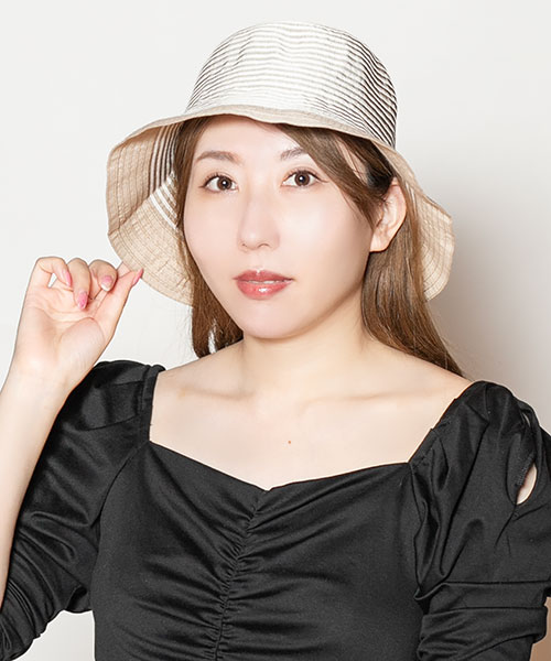 モデル頭囲：56cm 着用サイズ：ONESIZE