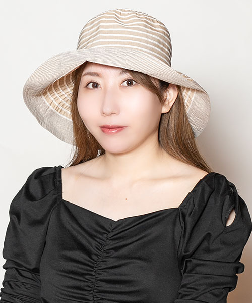 モデル頭囲：56cm 着用サイズ：ONESIZE