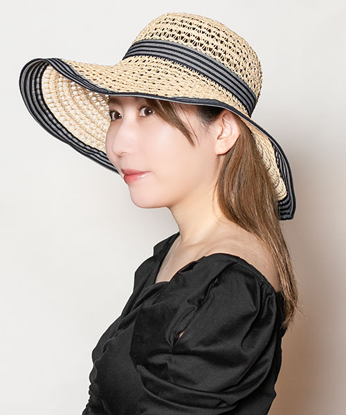 モデル頭囲：56cm 着用サイズ：ONESIZE