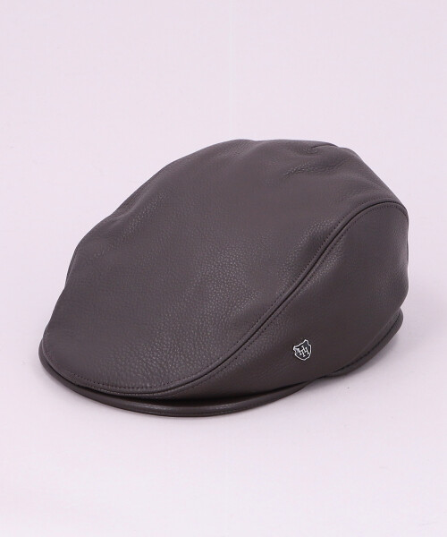 LEATHER DRIVING CAP BROWN S