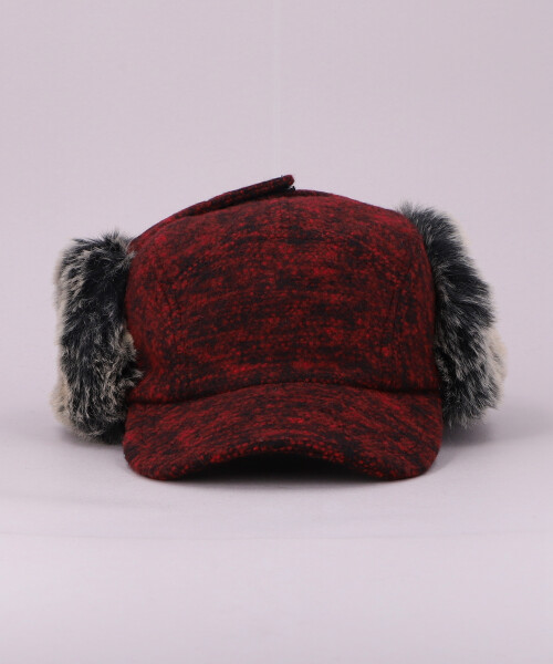 ACCORDION FLAP CAP RED ONESIZE