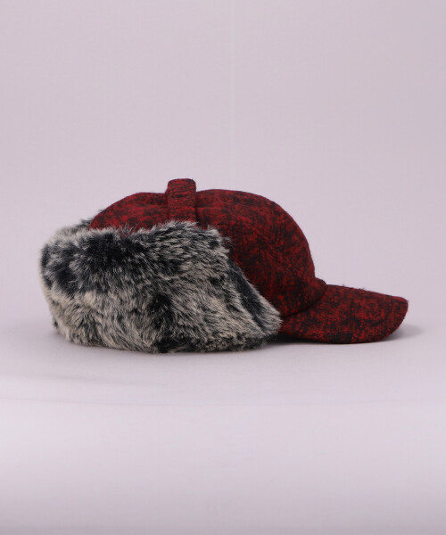 ACCORDION FLAP CAP RED ONESIZE