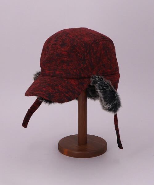ACCORDION FLAP CAP RED ONESIZE