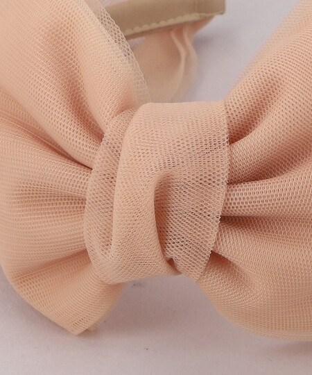 TULLE CENTER BOW BEIGE ONESIZE