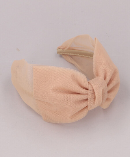 TULLE CENTER BOW BEIGE ONESIZE