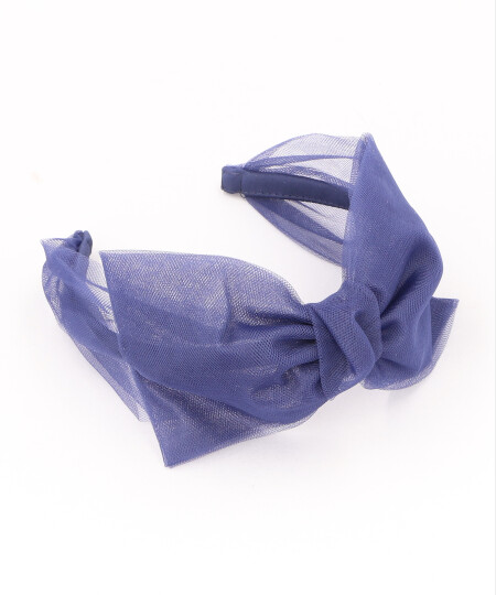 TULLE CENTER BOW NAVY ONESIZE