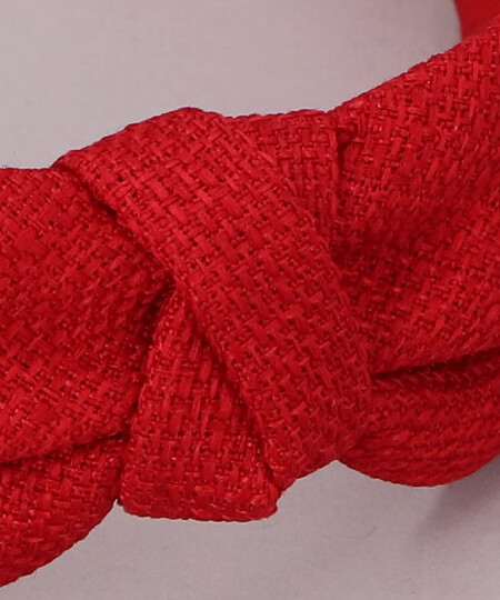 NEW RAFFIA DIVOT HEADBAND RED ONESIZE