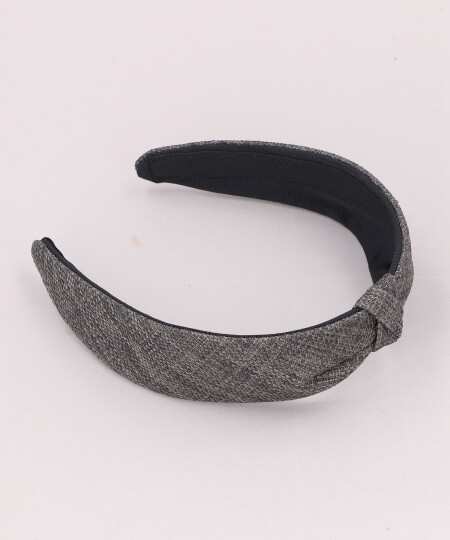 NEW RAFFIA DIVOT HEADBAND GRAY ONESIZE