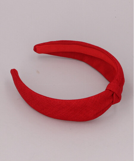 NEW RAFFIA DIVOT HEADBAND RED ONESIZE