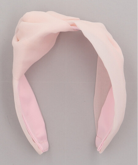 GISELLE SILK CHIFFON TURBAN HEADBAND PINK ONESIZE