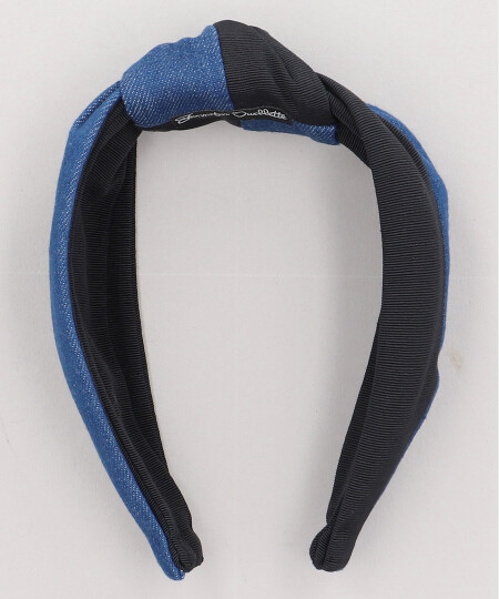 GROSGRAIN DENIM TURBAN BLUE ONESIZE