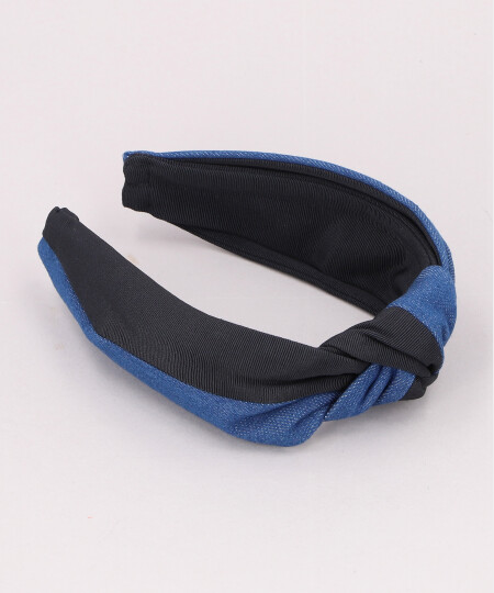 GROSGRAIN DENIM TURBAN BLUE ONESIZE