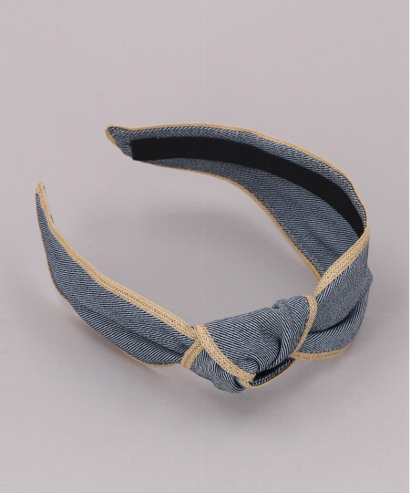 DENIM WITH STRAW TURBAN GRAY ONESIZE
