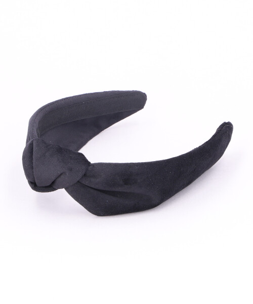 SUEDE TEXTURE BLAIR TURBAN BLACK ONESIZE