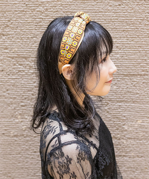モデル頭囲：55cm 着用サイズ：ONESIZE