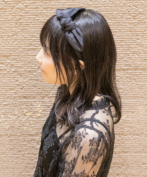 モデル頭囲：55cm 着用サイズ：ONESIZE