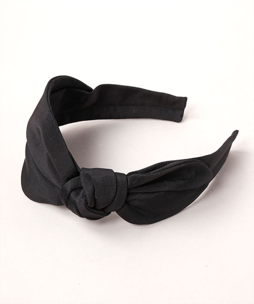 GROSGRAIN BOW HEADBAND BLACK ONESIZE