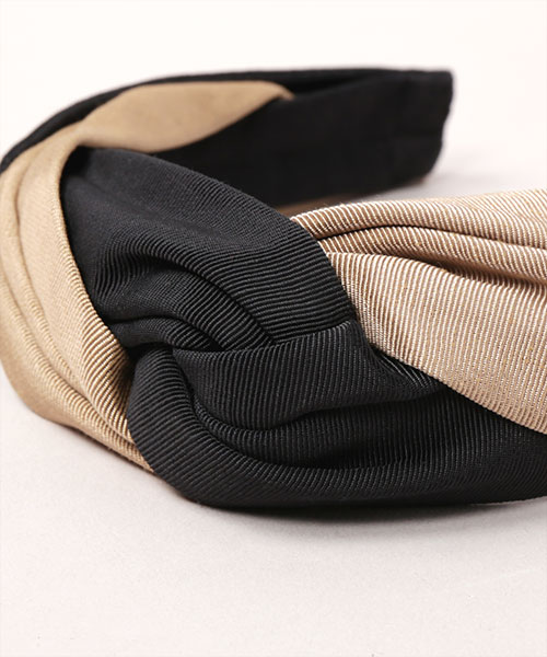 TWIST TURBAN HEADBAND BROWN ONESIZE