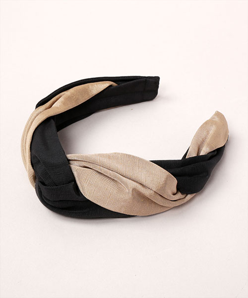 TWIST TURBAN HEADBAND BLACK ONESIZE