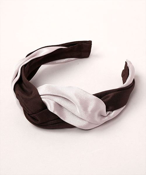 TWIST TURBAN HEADBAND BROWN ONESIZE