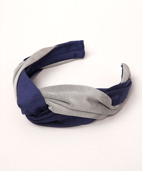 TWIST TURBAN HEADBAND NAVY ONESIZE