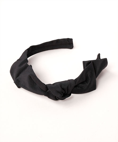 FAILLE BOW HEADBAND BLACK ONESIZE