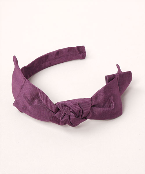 FAILLE BOW HEADBAND PURPLE ONESIZE