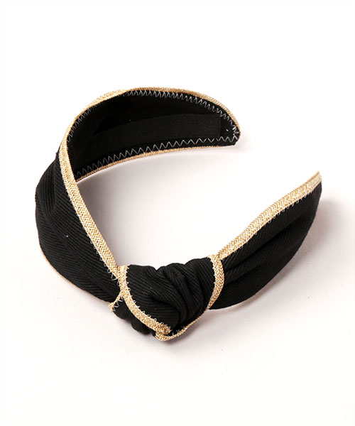 SUMMER LANA TURBAN WITH STRAW EDGE BLACK ONESIZE