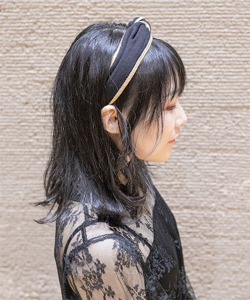 モデル頭囲：55cm 着用サイズ：ONESIZE
