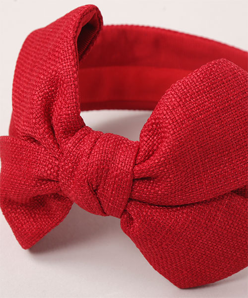 PL CAROLINA BOW HEADBAND RED ONESIZE