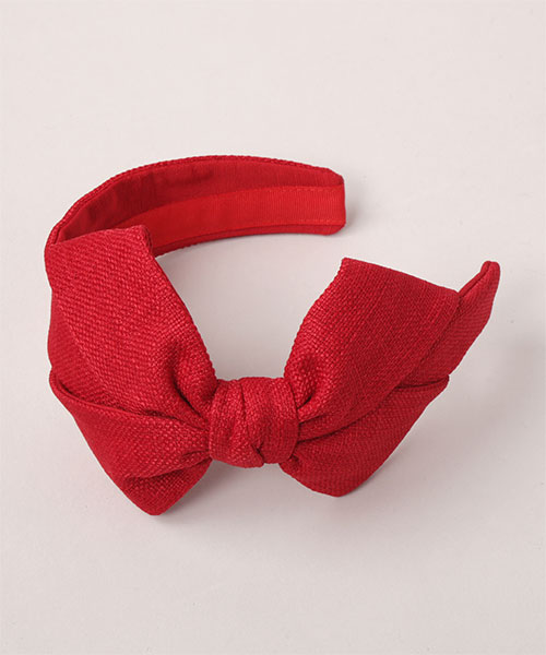 PL CAROLINA BOW HEADBAND RED ONESIZE