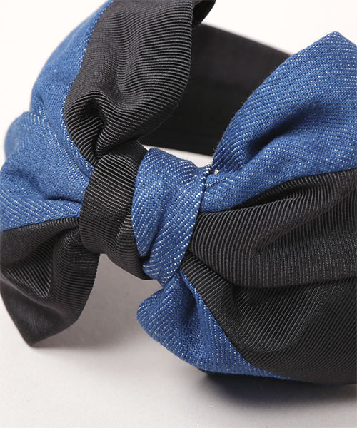 CONTRASTING CAROLINA HEADBAND BLUE ONESIZE