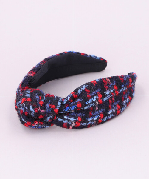 WOOL TWEED BLAIR HEADBAND NAVY ONESIZE