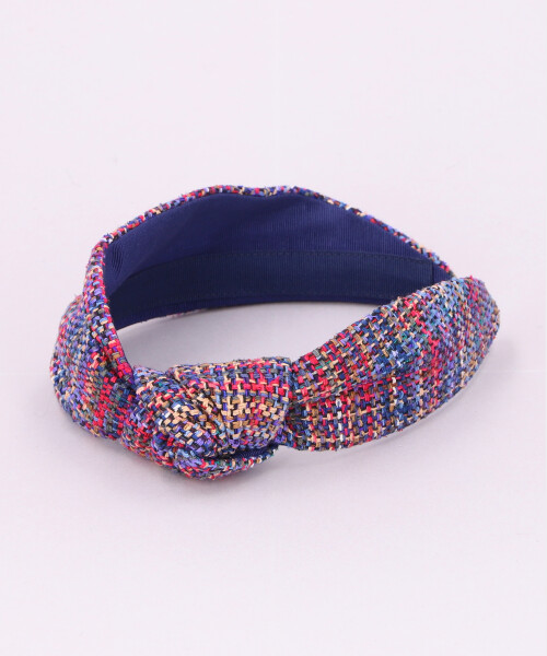 LANA SIDE KNOT TURBAN BLUE ONESIZE