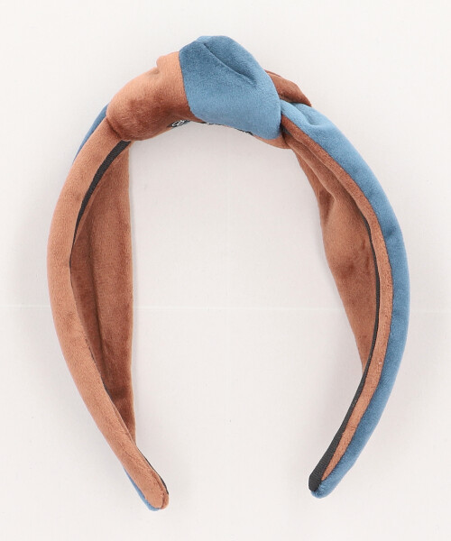 SUEDE TWO TONE BLAIR HEADBAND NAVY ONESIZE
