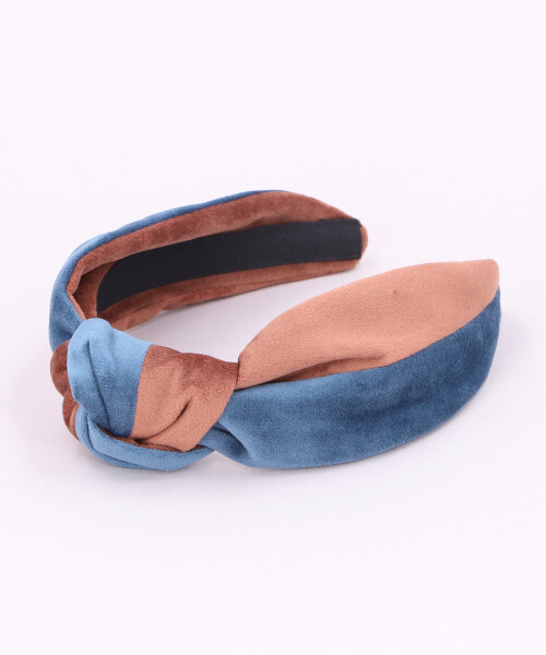 SUEDE TWO TONE BLAIR HEADBAND NAVY ONESIZE
