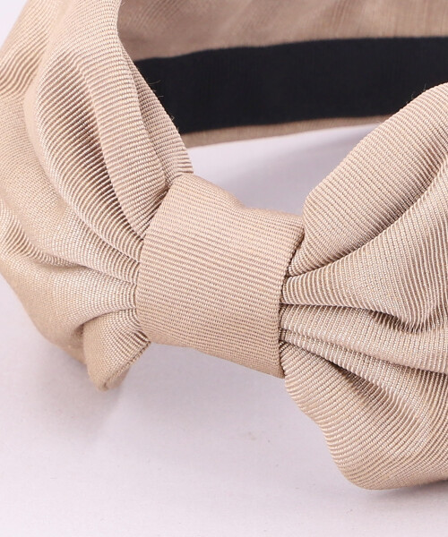 GROSGRAIN PILLBOX HEADBAND BEIGE ONESIZE