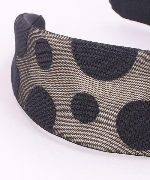 DOTS TULLE WIDE HEADBAND BEIGE ONESIZE