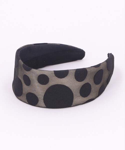 DOTS TULLE WIDE HEADBAND BEIGE ONESIZE
