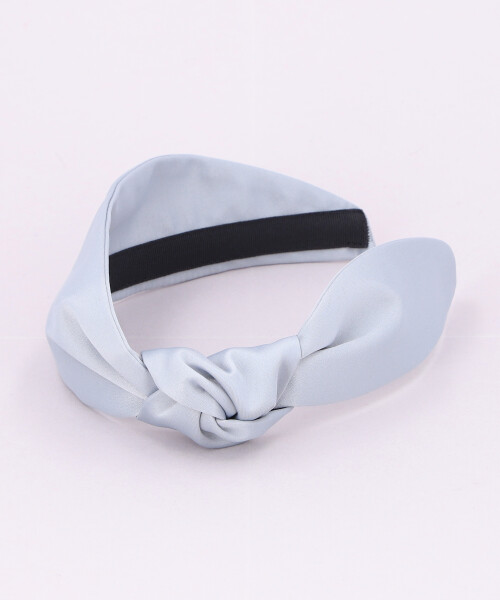 LANA SATIN SIDE KNOT TURBAN GRAY ONESIZE