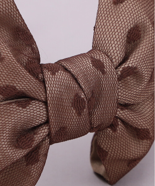 DOTTED TULLE CAROLINA BOW BEIGE ONESIZE