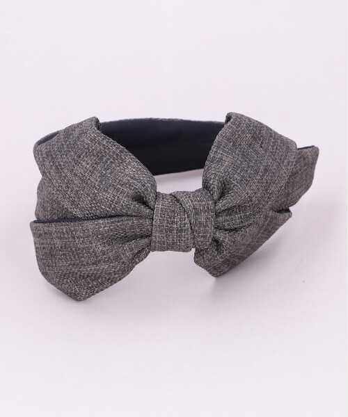 WEAVE CAROLINA BOW HEADBAND(ONESIZE GRAY): カチューシャ