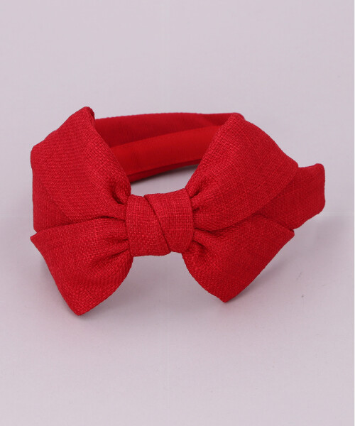WEAVE CAROLINA BOW HEADBAND RED ONESIZE